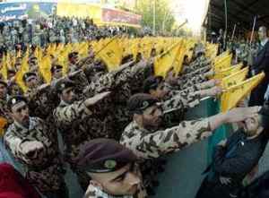 Hezbollah, what a group salute that is! 